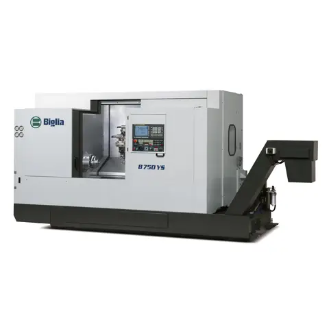 Biglia B750 YS CNC lathe with 16-position live-tooling turret