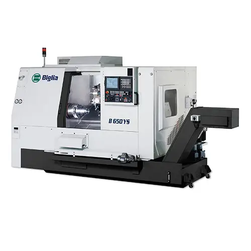 Biglia B650 YS CNC lathe with counter spindle and Y-axis