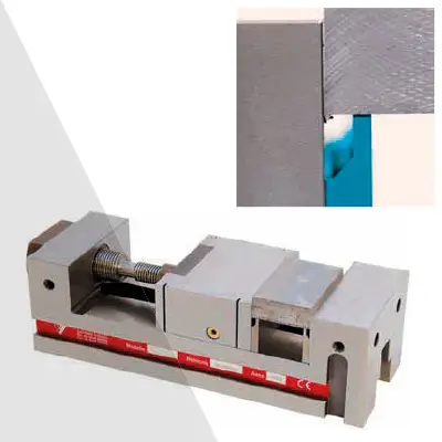 Magnetic spacer assembly (Art. SPS) for clamping workpieces with burrs.